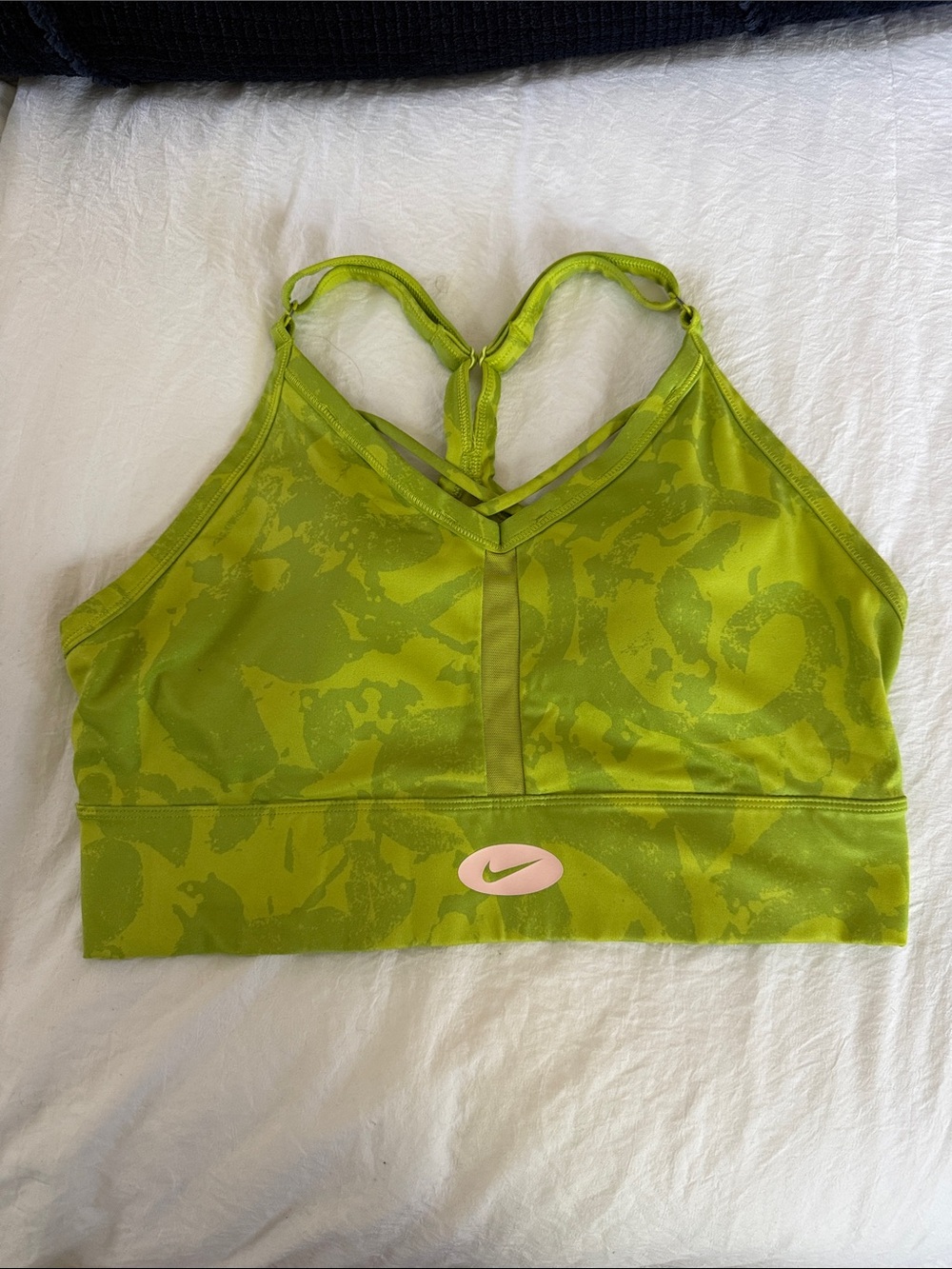Nike Women's Neon Lime Racerback Swim Top